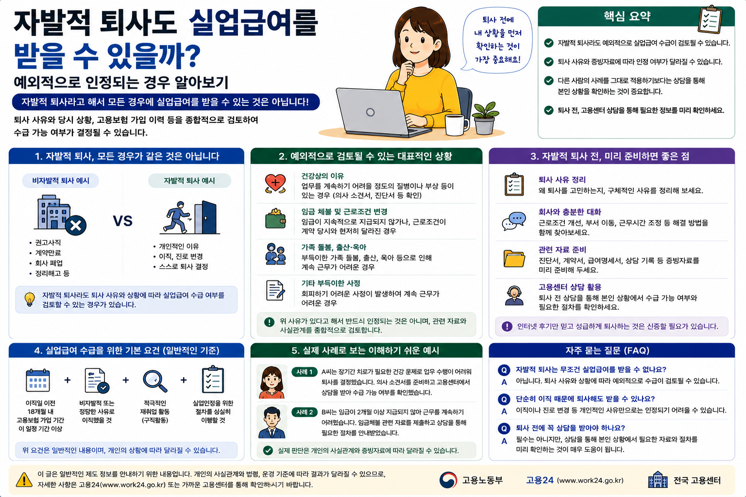 자발적 퇴사도 실업급여를 받을 수 있을까? 예외적으로 인정되는 경우 알아보기