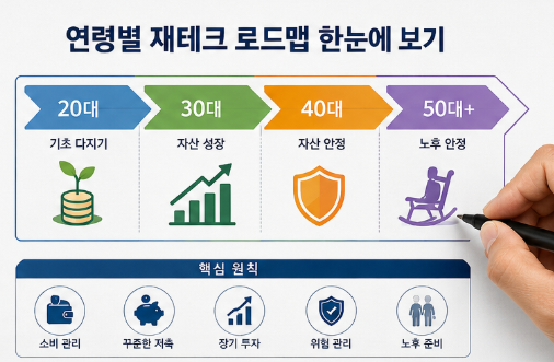2026년 개인의 재테크 로드맵 : 20대·30대·40대·50대 연령별 금융 계획과 재테크 우선순위 실행 전략