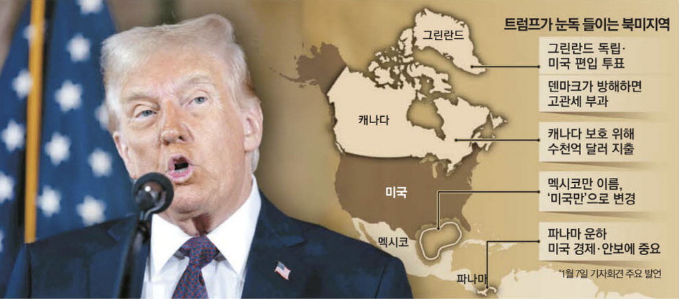 트럼프가 눈독 들이는 북미지역 (출처 : 매일경제)