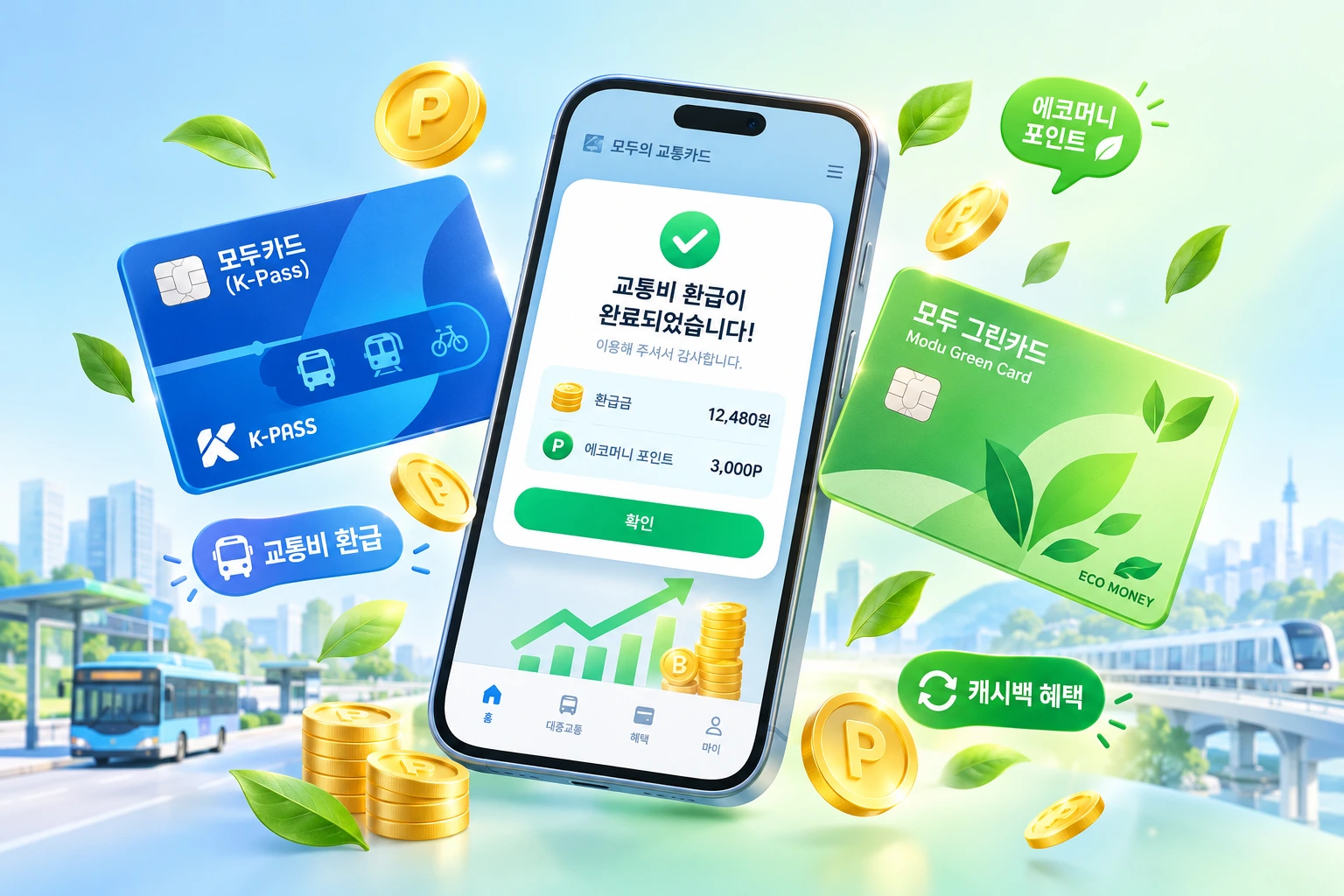 모두의카드 교통비 환급 친환경 모두의그린카드 에코포인트