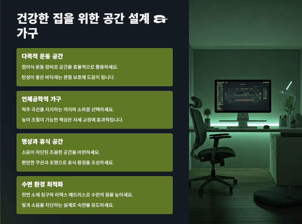 건강한 집을 위한 공간 설계 & 가구