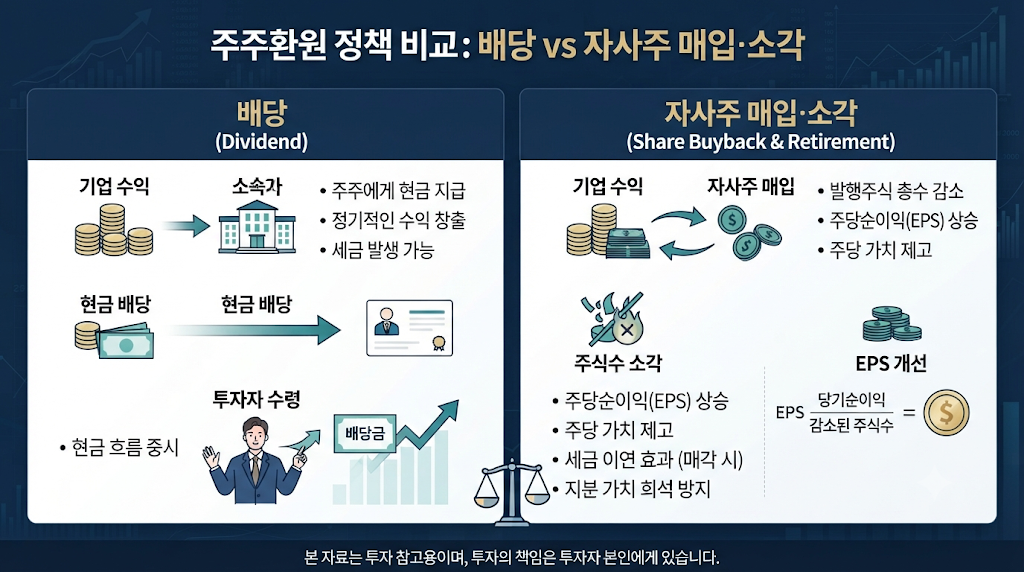배당과 자사주 소각의 차이
