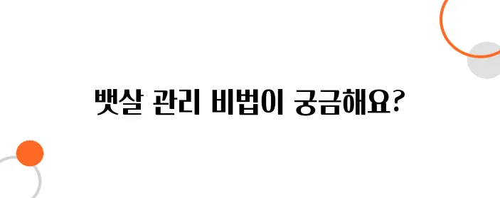 뱃살 빼는 최고의 방법   알아보아요