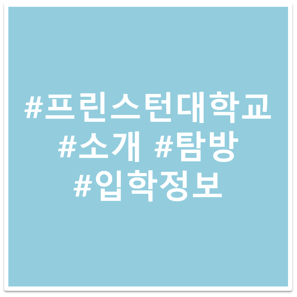 #프린스턴 대학교 #소개 #탐방 #입학정보 태그 이미지