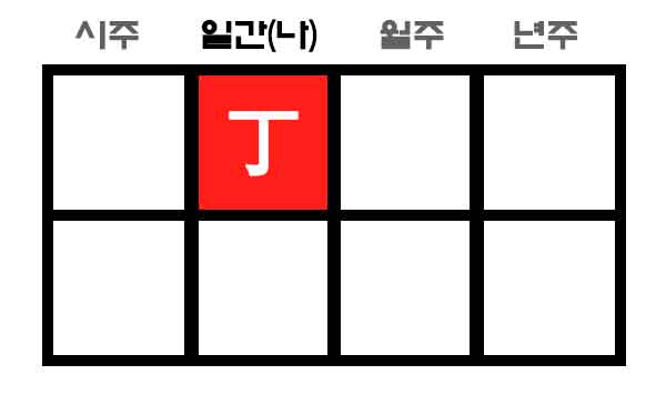 사주에서 정화 일간 위치