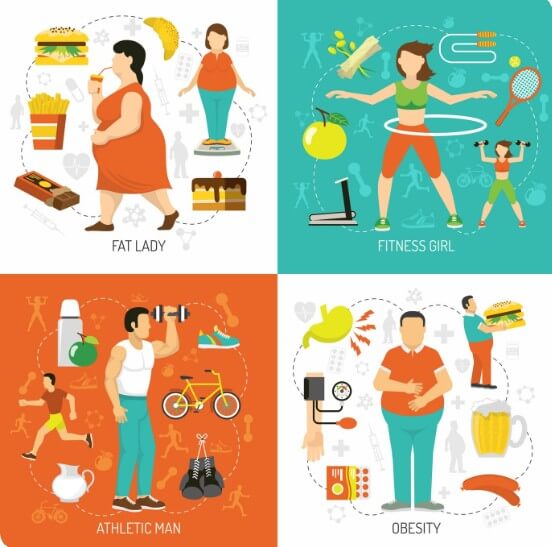 과식 후 운동하는 모습