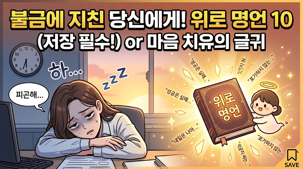 위로되는 명언 모음 10개, 불금에 지친 당신에게 (저장 필수)