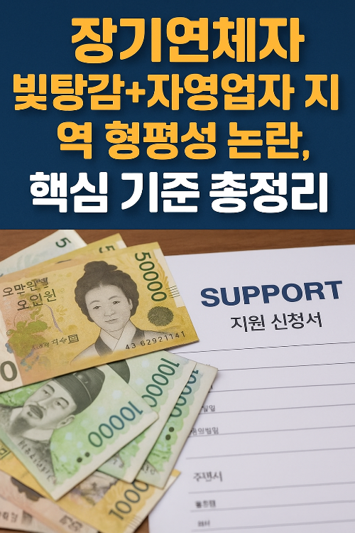 빚탕감, 채무탕감, 장기연체 채무자, 7년 이상 연체, 5000만원 이하 빚, 새출발기금 확대, 소상공인 채무조정, 저소득 자영업자, 배드뱅크, 무담보채권 탕감, 취약차주 정의, 금융위 정책, 캠코 채무조정, 채무자 재기, 도덕적 해이, 형평성 논란, 원금 감면 90%, 2025 채무조정 정책, 소득양극화, 경제 재기 지원