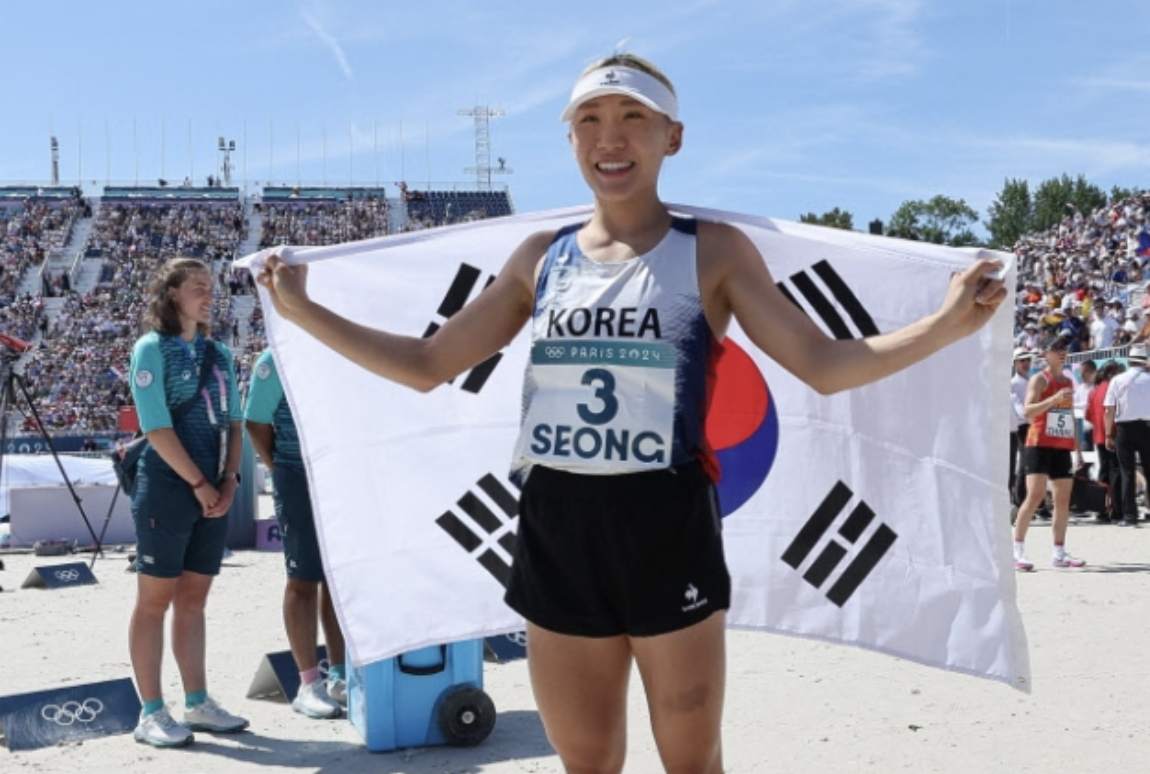 2024 파리올림픽 근대5종 여자 개인 결승전에서 동메달을 획득한 '성승민' (사진출처.연합뉴스)
