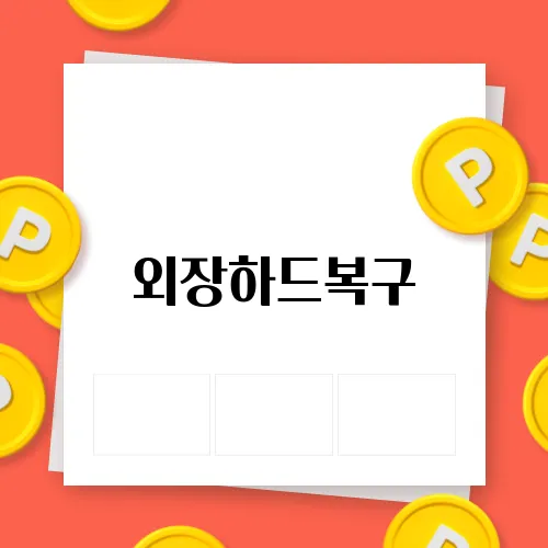 외장하드복구