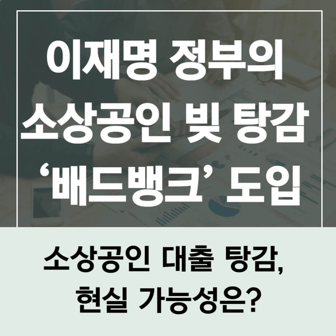이재명 정부의 소상공인 빚 탕감 &lsquo;배드뱅크&rsquo; 도입 &ndash; 소상공인 대출 탕감, 현실 가능성은?