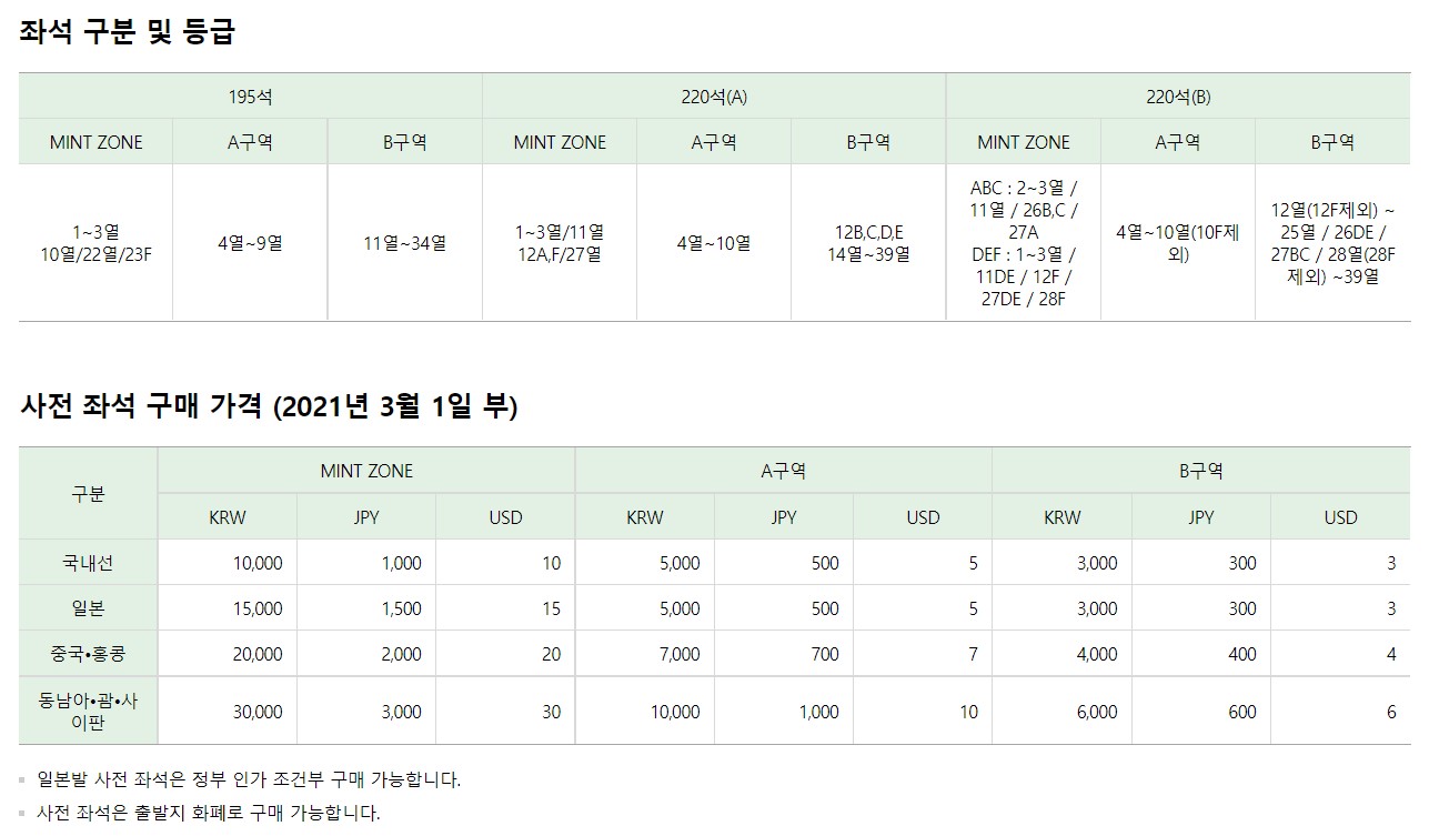 에어서울-a321-여객기-좌석-등급-차등-가격-표