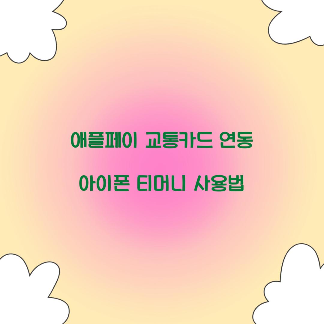 애플페이 교통카드