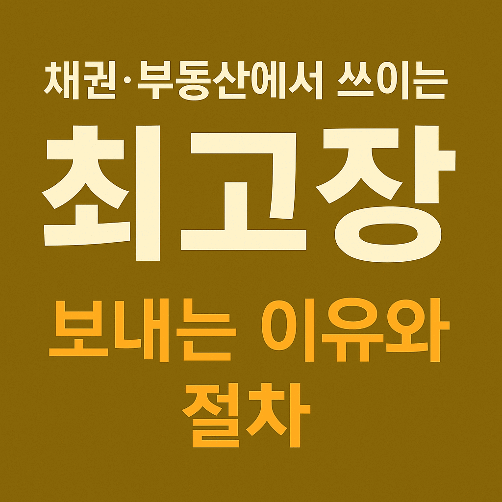 최고장이란?