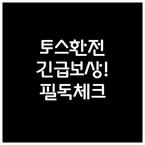토스뱅크 환전 시스템 점검에 따른 보..