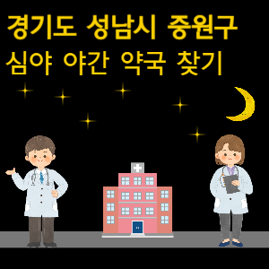 성남시 중원구 심야 야간 24시 약국