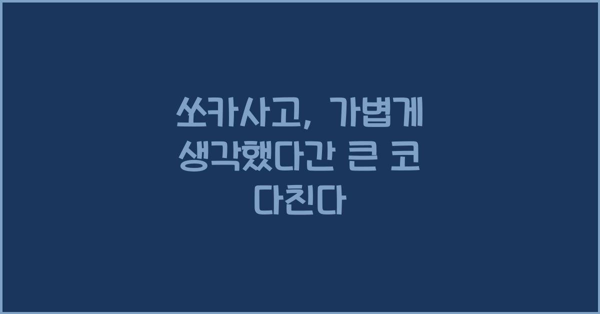 쏘카사고