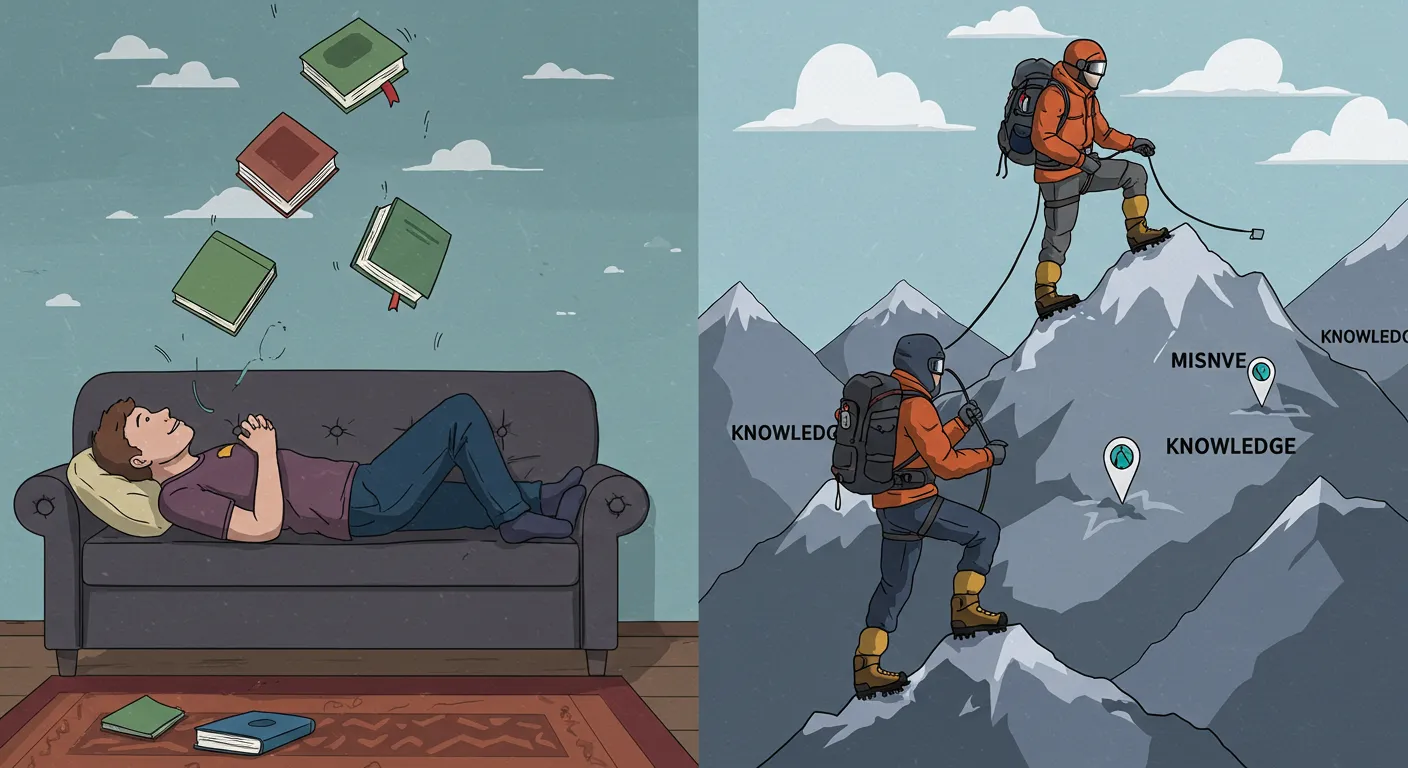 기억속에 있는 지식을 지혜로 바꾸는 사람 모습