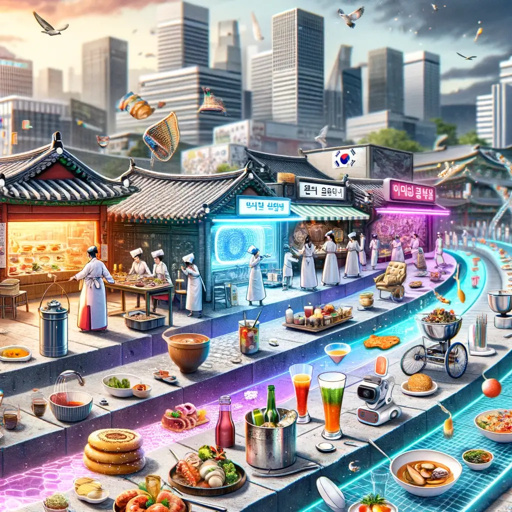 창의적인 시각화는 전통 방식에서 미래의 요리 기술까지 한국 음식 축제의 진화