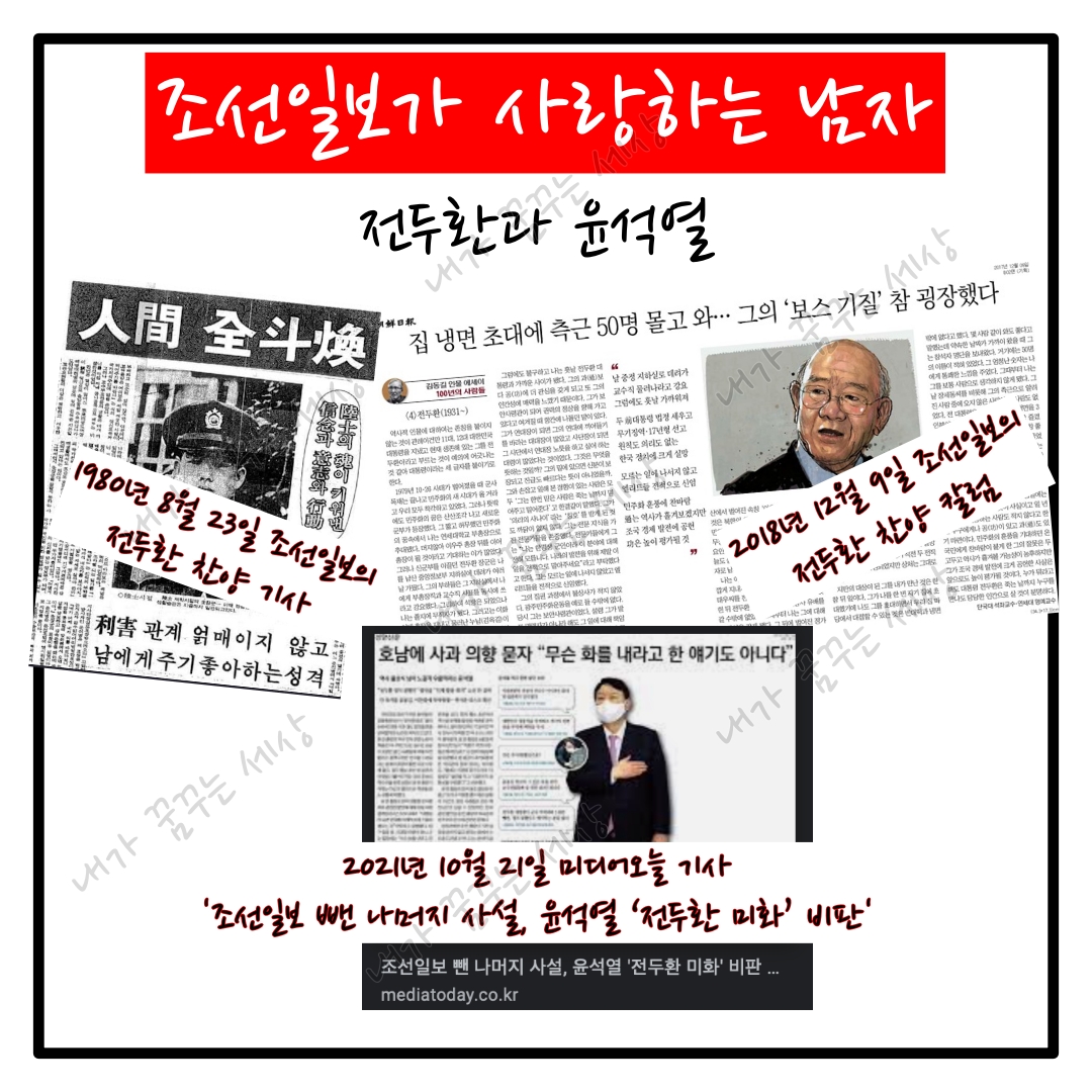 윤석열! 전두환과 너무나 닮았다.