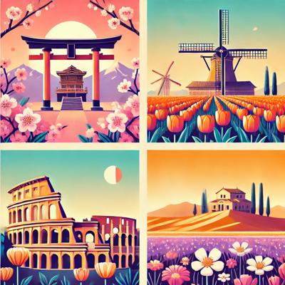 4월 해외여행 필수 인기 명소 추천: 일본 벚꽃부터 네덜란드 튤립까지