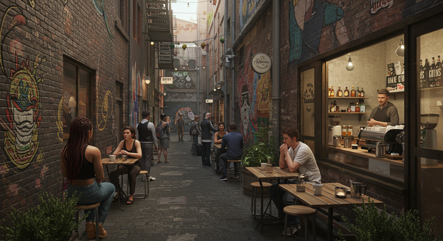 도심 카페 거리