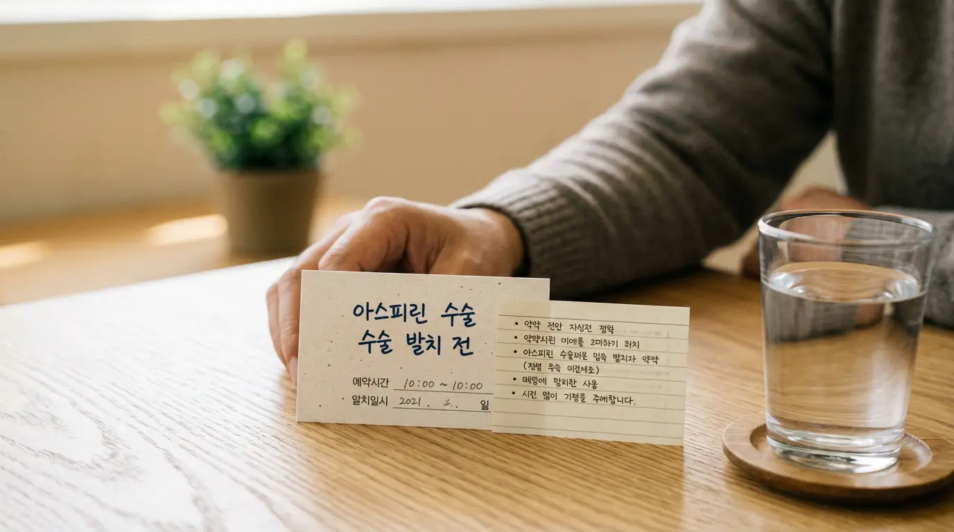 아스피린 수술 발치 전