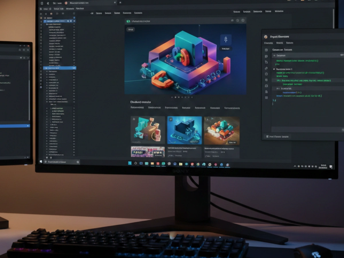 A professional developer workspace showing Python code for PySide6 QWebEngineView and a custom web browser interface with developer tools enabled