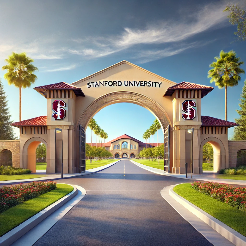 미국 스텐퍼드대학 정문사진