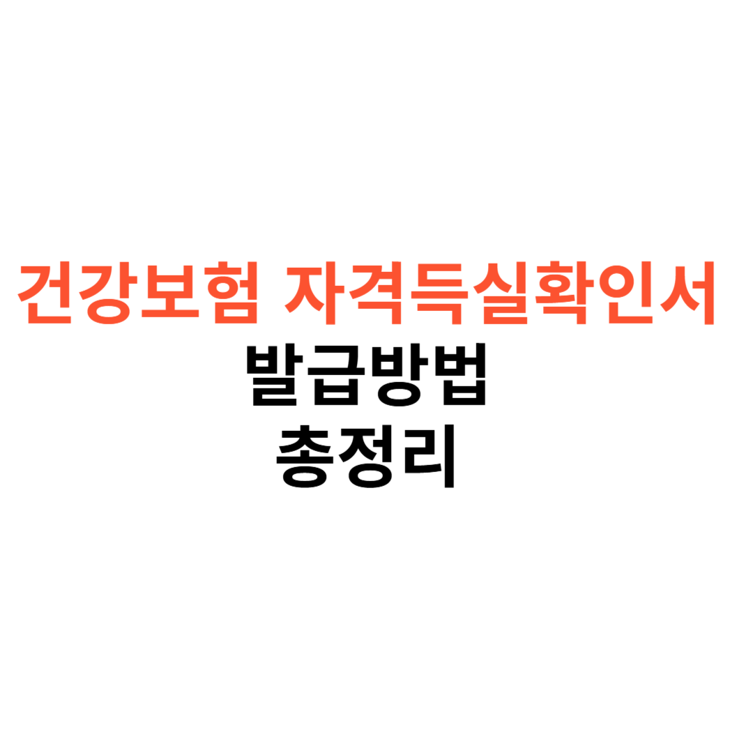 건강보험 자격득실확인서