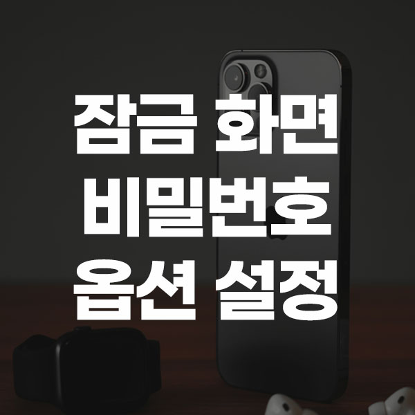 잠금화면 비밀번호 옵션 설정