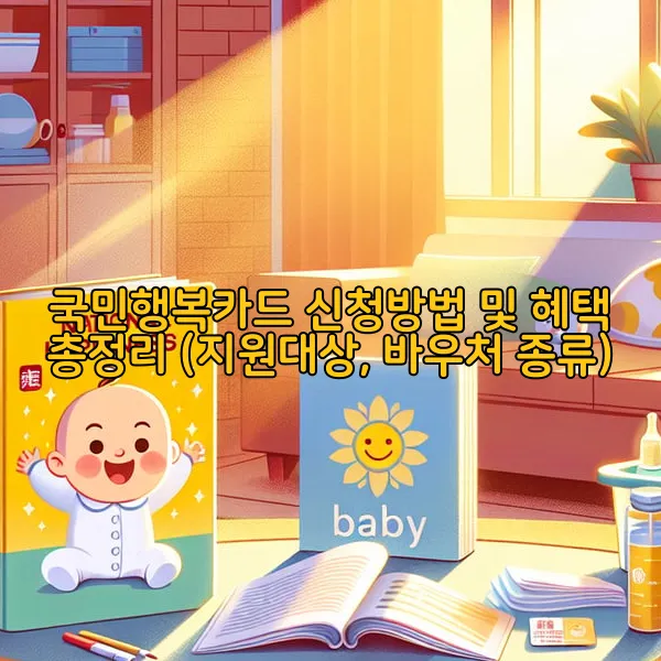 국민행복카드 신청방법 및 혜택 총정리 (지원대상, 바우처 종류)