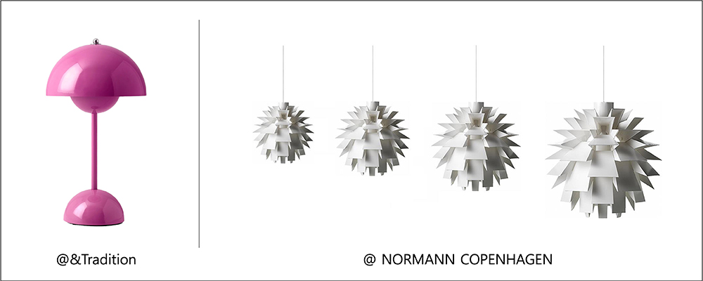 아이 방, 포인트 조명으로 추천하는 플라워팟 램프와 Norm 69 조명 이미지