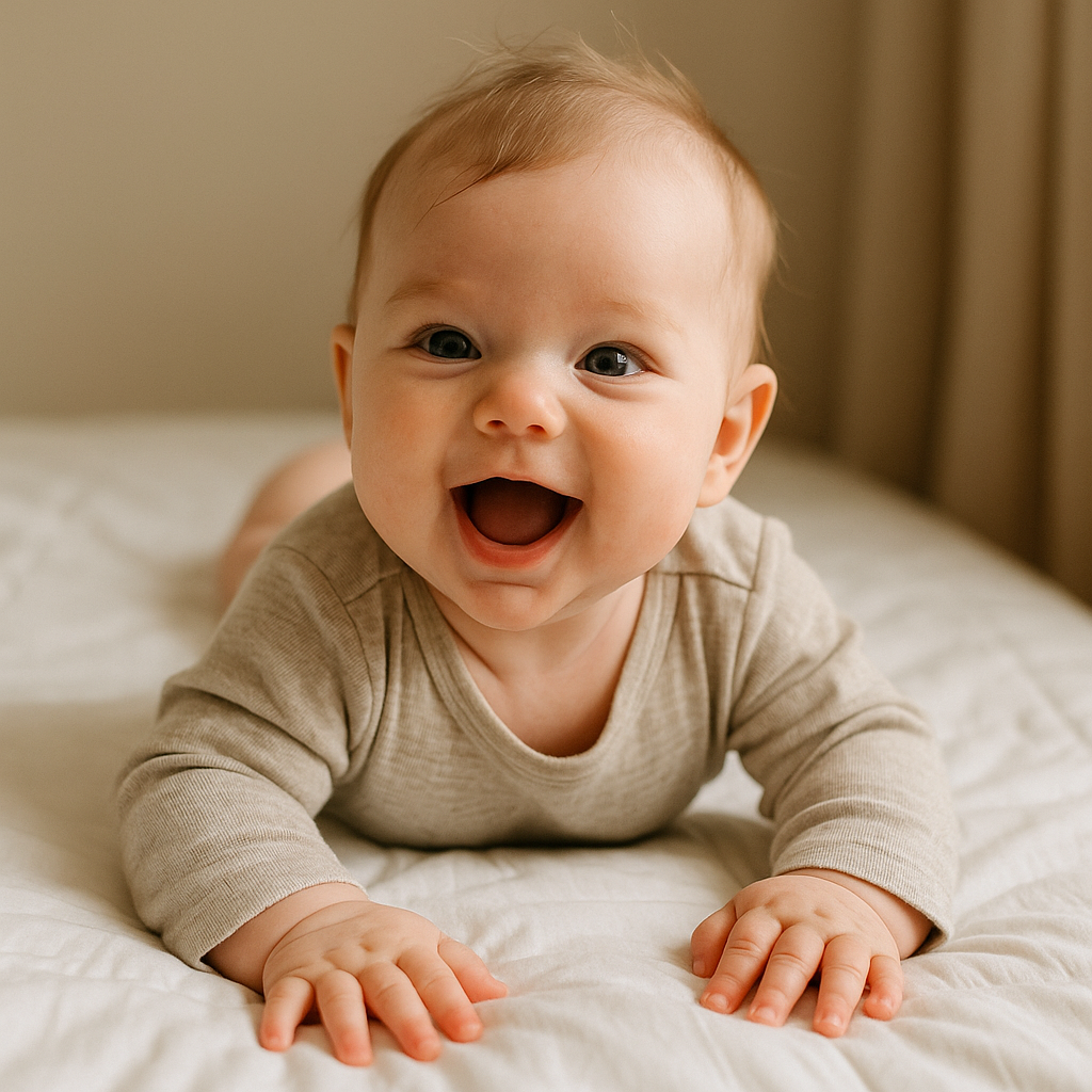 터미타임 하는 아기 사진