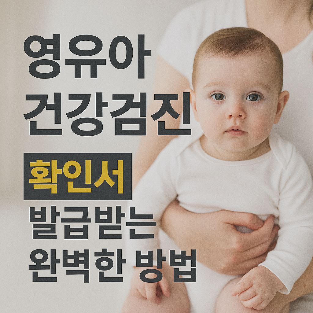 영유아 건강검진 확인서 발급받는 완벽한 방법