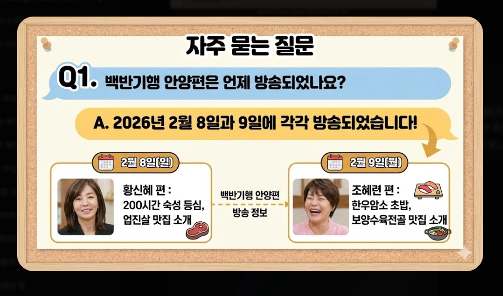 안양 한우 맛집 [백반기행 2026] 숙성 등심 및 보양수육전골 진짜 맛집 5곳