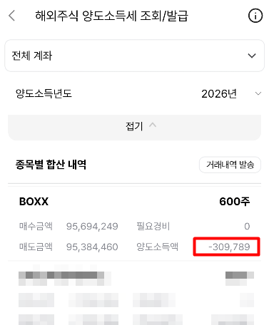 BOXX 1억원 매수