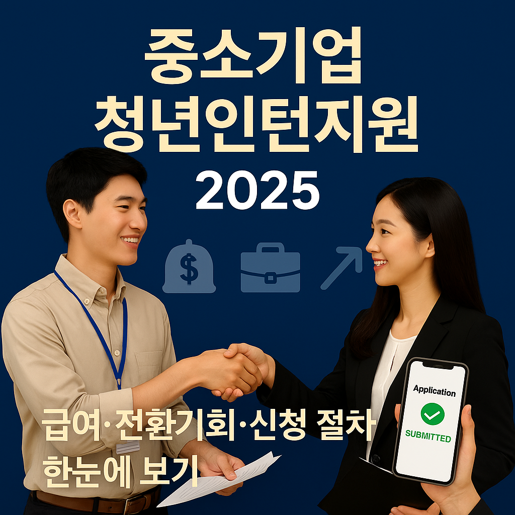 중소기업 청년인턴지원 2025 ｜ 급여&middot;전환기회&middot;신청 절차 한눈에 보기