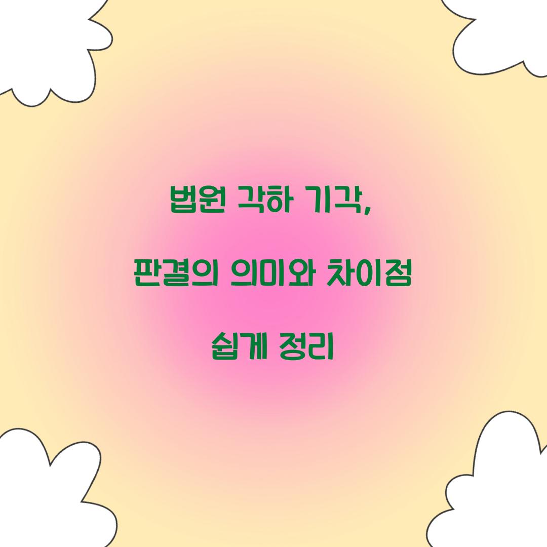 법원 각하 기각