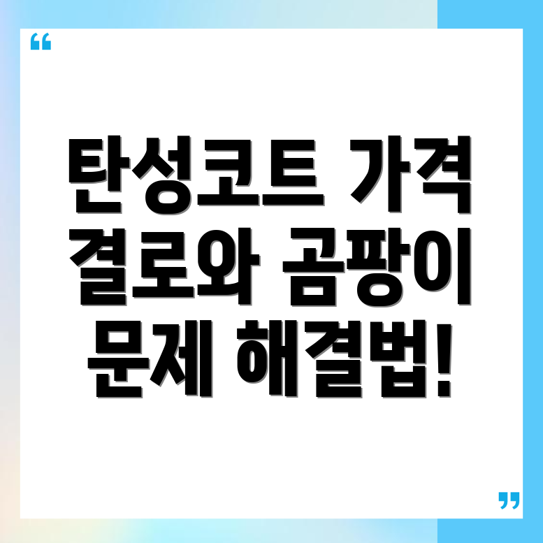 탄성코트 가격