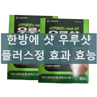 우루샷 플러스정, 피로와 간 건강을 위한 맞춤 솔루션 복용후기