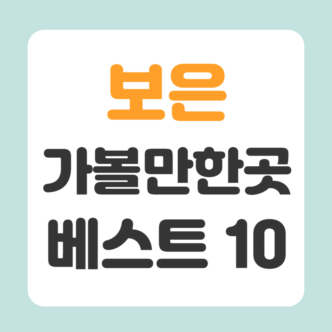 보은 가볼만한곳 베스트10