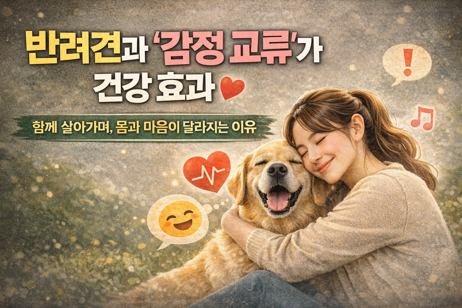 반려견과의 ‘감정 교류’가 주는 건강 효과 / 함께 살아가며 몸과 마음이 달라지는 이유