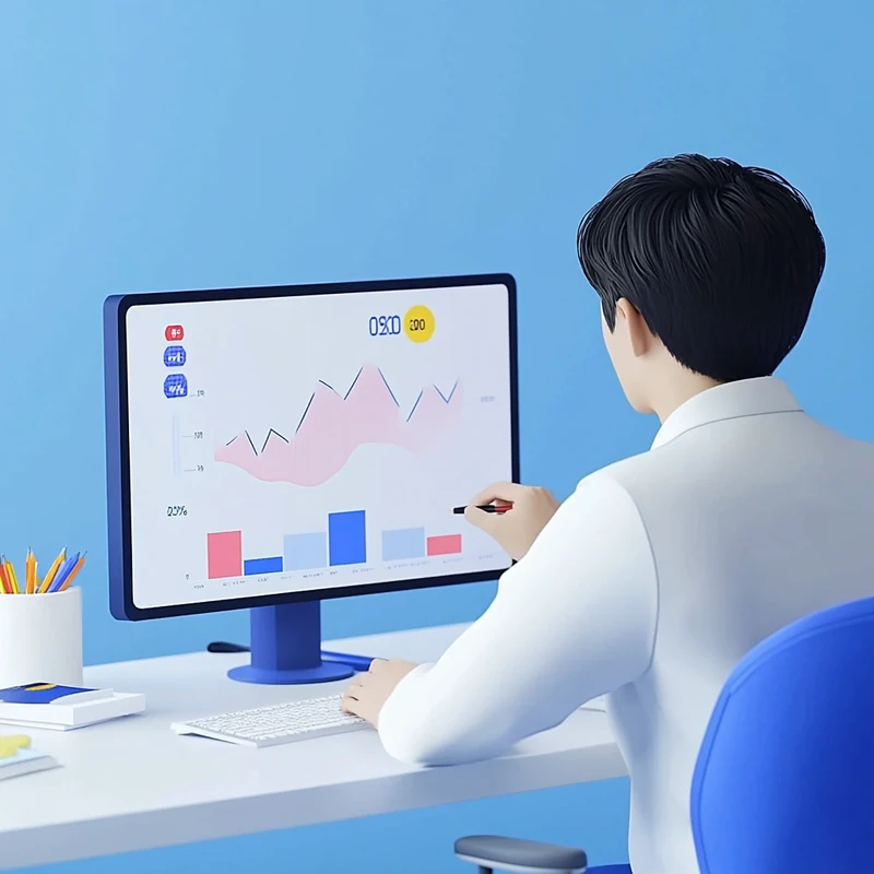 2025년 국내상장 미국 ETF 수익률 비교 그래프를 분석하며 워킹맘이 연금 투자 전략을 세우는 장면. 연금 ETF, ETF 수익률, 미국ETF, 은퇴 준비, 그래프 비교 기법이 조화롭게 표현됨