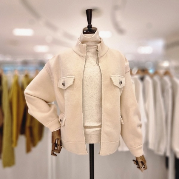 스테파니 포켓 지퍼 자켓 A22JK2433