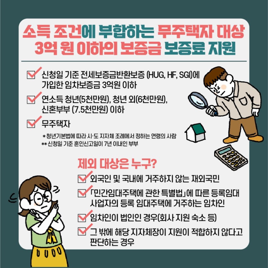 전세보증금 반환보증 보증료 지원 대상