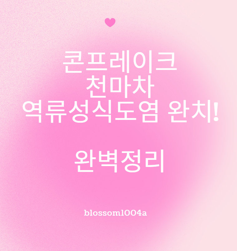 콘프레이크 천마차 역류성 식도염 완치하기!
