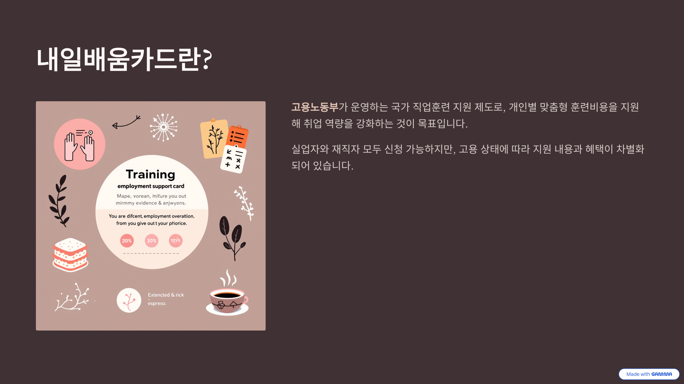 내일배움카드에 대한 설명