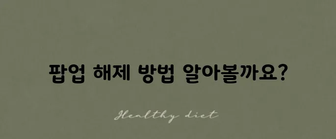 크롬의 팝업 차단 해제 방법은 티켓팅 전에 꼭 필요합니다!