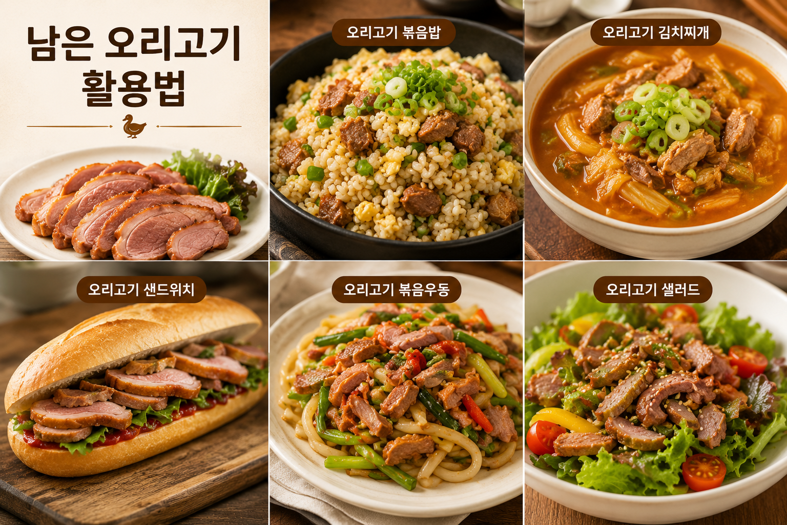 남은 오리고기 활용법